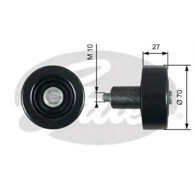 Rola ghidare/conducere, curea transmisie HYUNDAI SANTA FE III (DM) (2012 - 2016) GATES T39277 piesa ...