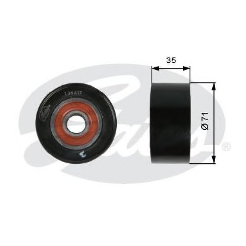Rola ghidare/conducere, curea transmisie MAZDA 3 (BL) (2008 - 2016) GATES T36417 piesa NOUA