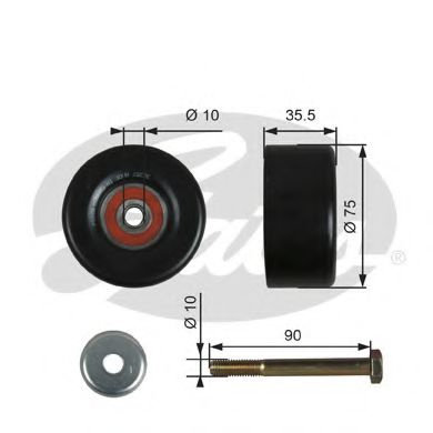 Rola ghidare/conducere, curea transmisie NISSAN MURANO (Z51) (2007 - 2016) GATES T36357 piesa NOUA