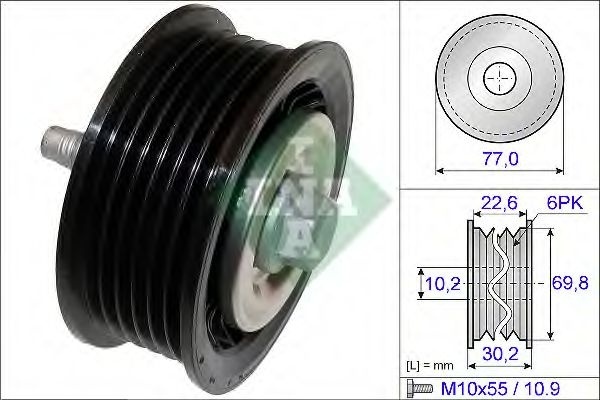 Rola ghidare/conducere, curea transmisie SAAB 9-5 (YS3G) (2010 - 2012) INA 532 0700 10 piesa NOUA