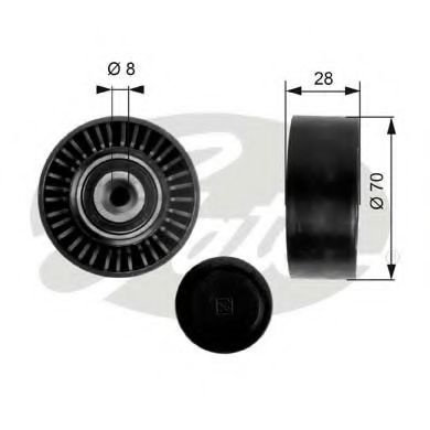 Rola ghidare/conducere, curea transmisie SEAT EXEO (3R2) (2008 - 2016) GATES T36248 piesa NOUA