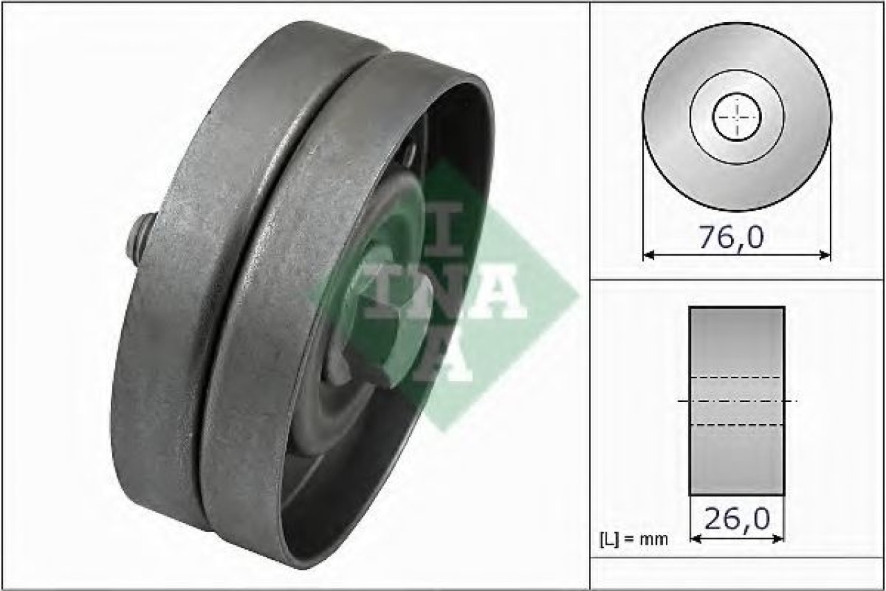 Rola ghidare/conducere, curea transmisie SEAT LEON (1M1) (1999 - 2006) INA 532 0326 30 piesa NOUA