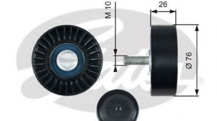 Rola ghidare/conducere, curea transmisie SKODA RAPID (NH3) (2012 - 2016) GATES T36485 piesa NOUA