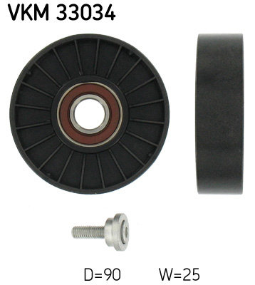 Rola ghidare/conducere, curea transmisie stanga (VKM33034 SKF) Citroen,FIAT,LANCIA,PEUGEOT