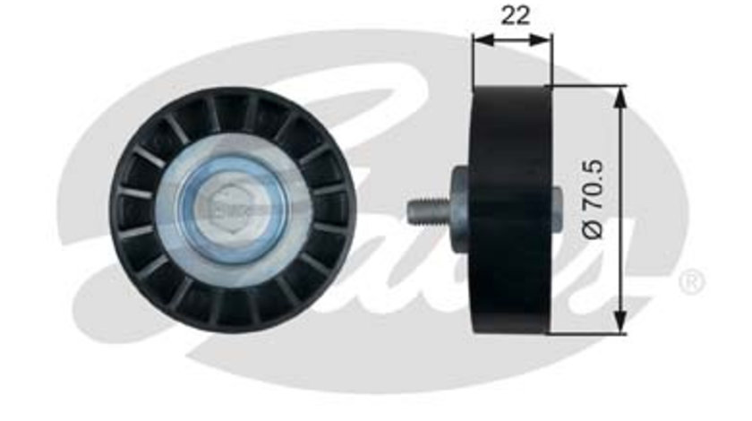 Rola ghidare/conducere, curea transmisie (T36607 GAT) Citroen,FIAT,IVECO,PEUGEOT