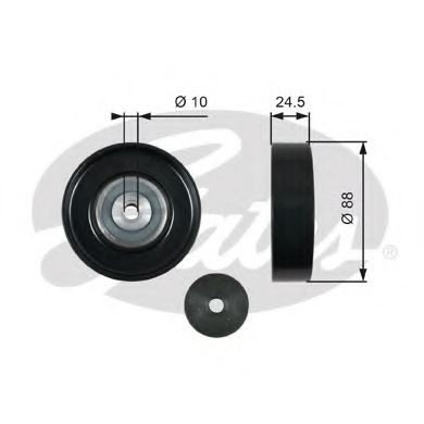 Rola ghidare/conducere, curea transmisie TOYOTA YARIS (P1) (1999 - 2005) GATES T36381 piesa NOUA