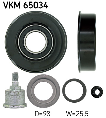 Rola ghidare/conducere, curea transmisie (VKM65034 SKF) HYUNDAI,KIA
