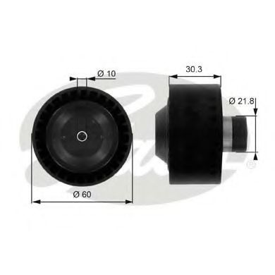 Rola ghidare/conducere, curea transmisie VOLVO S80 II (AS) (2006 - 2016) GATES T36034 piesa NOUA