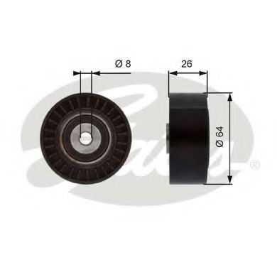 Rola ghidare/conducere, curea transmisie VW NEW BEETLE (9C1, 1C1) (1998 - 2010) GATES T38094 piesa NOUA
