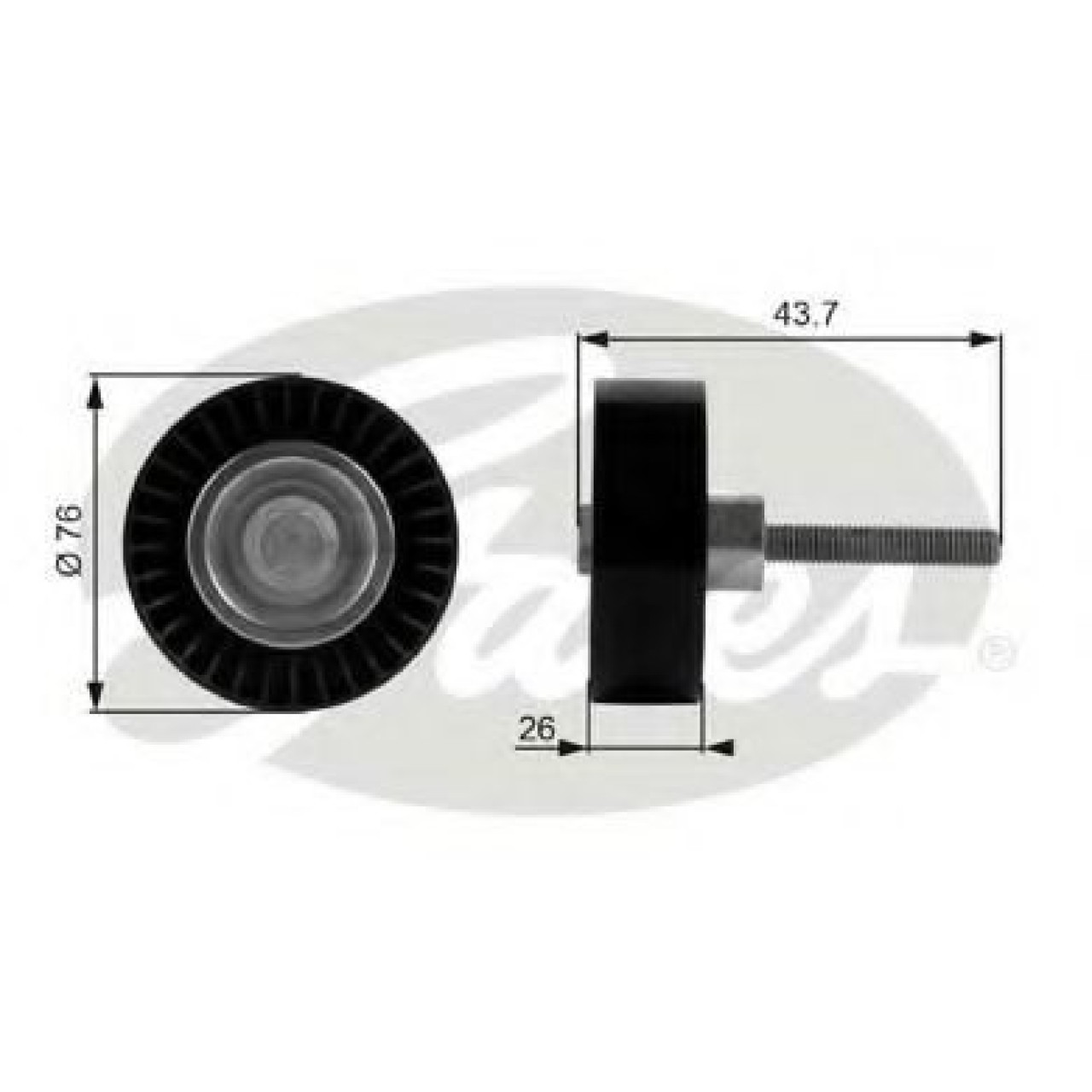 Rola ghidare/conducere, curea transmisie VW TOURAN (1T1, 1T2) (2003 - 2010) GATES T38054 piesa NOUA