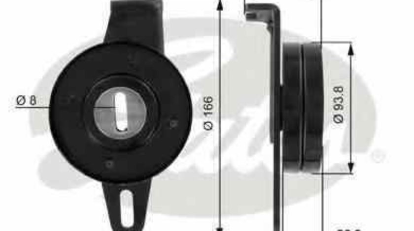 rola intinzator curea alternator CITROËN JUMPER bus (230P) GATES T36023