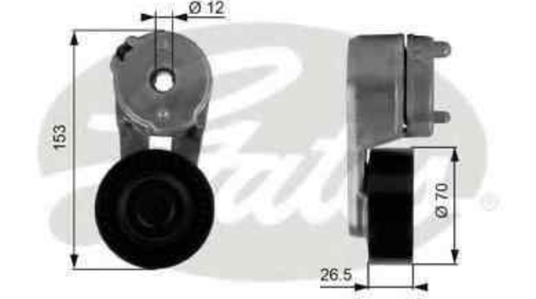 rola intinzator curea alternator JEEP WRANGLER II (TJ) GATES T38163