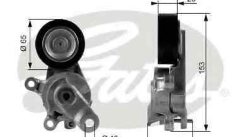 rola intinzator curea alternator SEAT TOLEDO IV (KG3) GATES T38209