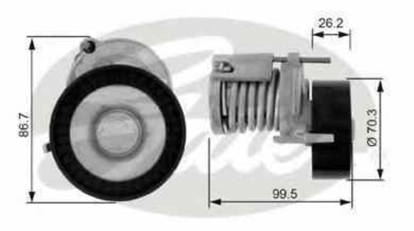 rola intinzator curea alternator VW GOLF IV 1J1 GATES T38214