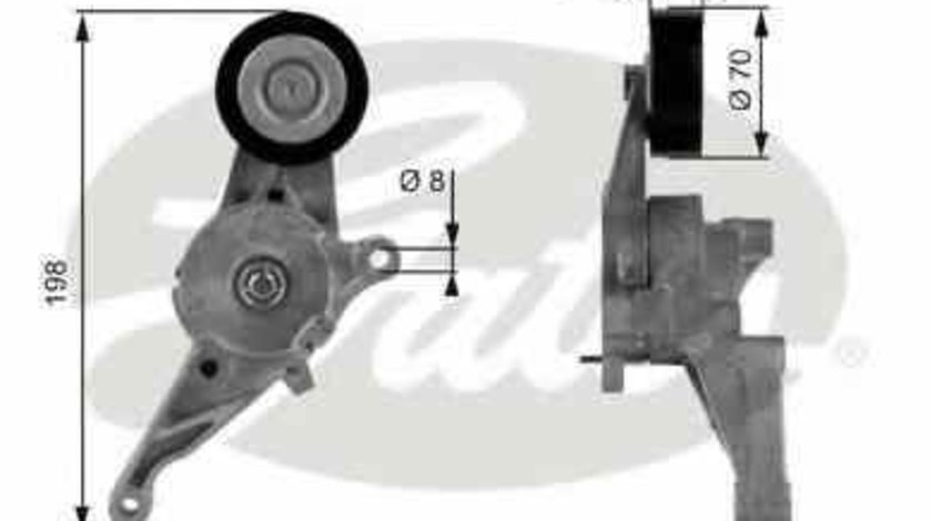 Rola intinzator curea alternator VW SHARAN 7M8 7M9 7M6 GATES T38436