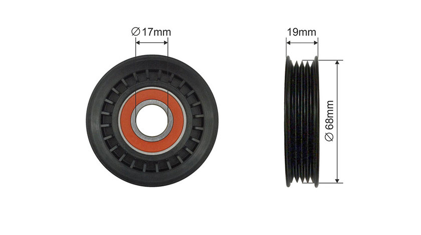 ROLA INTINZATOR CUREA CLIMATIZARE, SUBARU IMPREZA G10/G11 92-07, LEGACY B11/B12/B13 93-09, FORESTER S10/S11 92-07,