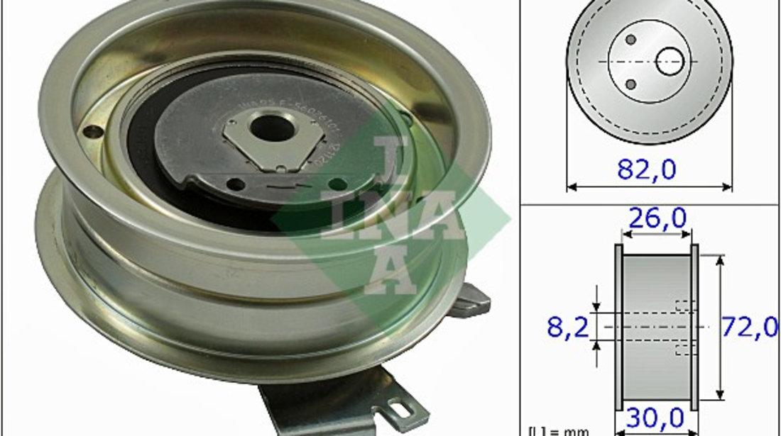 Rola intinzator,curea distributie (531020320 INA) AUDI,BESTURN (FAW),SEAT,SKODA,SKODA (SVW),VW,VW (FAW),VW (SVW)