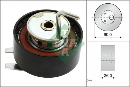 Rola intinzator,curea distributie (531057810 INA) Citroen,JAGUAR,LAND ROVER,PEUGEOT