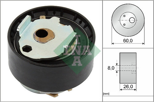 Rola intinzator,curea distributie (531091910 INA) Citroen,DS,OPEL,PEUGEOT,TOYOTA,VAUXHALL