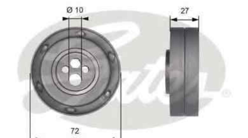 Rola intinzator,curea distributie AUDI 100 Avant (4A, C4) GATES T41216