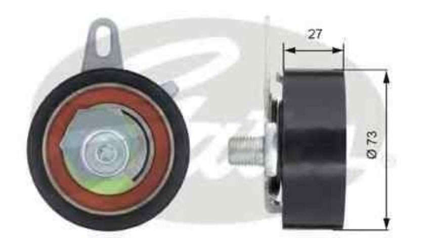 Rola intinzator,curea distributie AUDI A4 Cabriolet (8H7, B6, 8HE, B7) GATES T43036