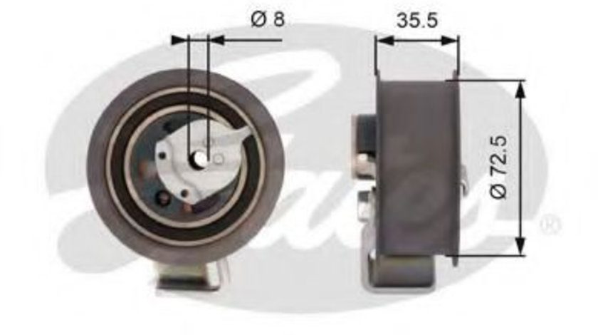 Rola intinzator,curea distributie AUDI A6 (4B2, C5) (1997 - 2005) GATES T43020 piesa NOUA