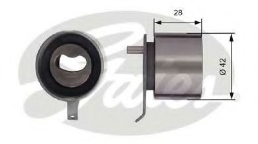 Rola intinzator,curea distributie CHEVROLET KALOS (2005 - 2016) GATES T41267 piesa NOUA