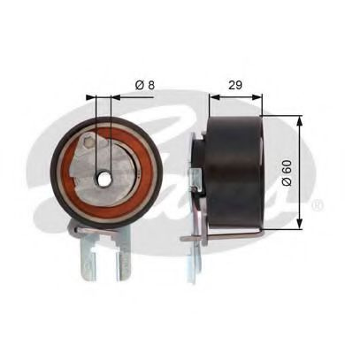 Rola intinzator,curea distributie CITROEN C3 I (FC) (2002 - 2016) GATES T43158 piesa NOUA