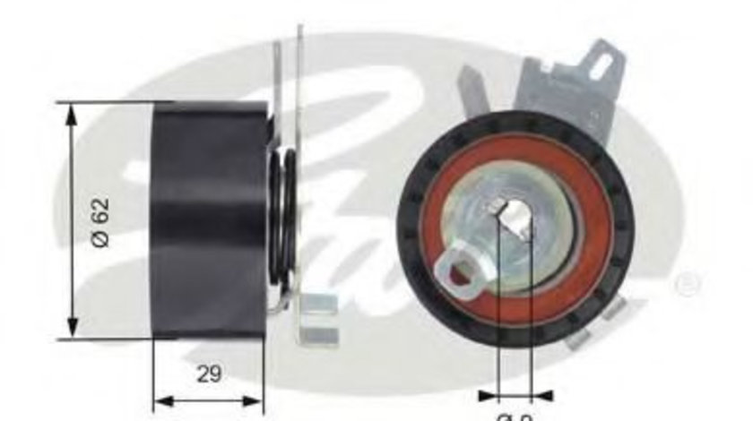 Rola intinzator,curea distributie CITROEN C4 I (LC) (2004 - 2011) GATES T43145 piesa NOUA