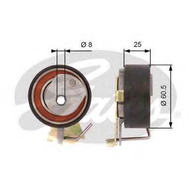 Rola intinzator,curea distributie CITROEN SAXO (S0, S1) (1996 - 2004) GATES T43023 piesa NOUA