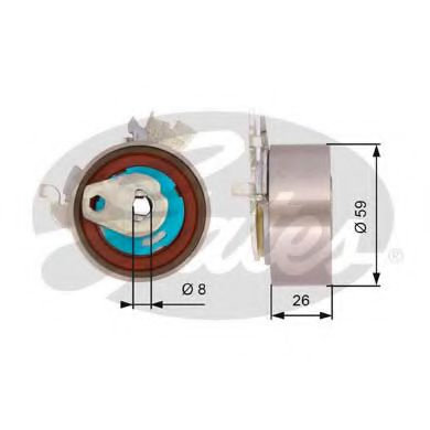 Rola intinzator,curea distributie DAEWOO LEGANZA (KLAV) (1997 - 2004) GATES T43154 piesa NOUA