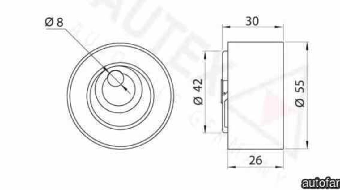 rola intinzator curea distributie FIAT PALIO 178BX AUTEX 654236