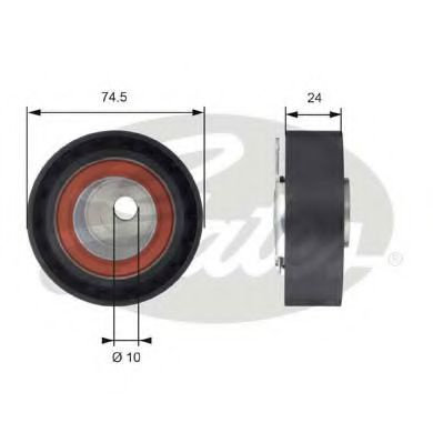 Rola intinzator,curea distributie FORD FIESTA IV (JA, JB) (1995 - 2002) GATES T43116 piesa NOUA