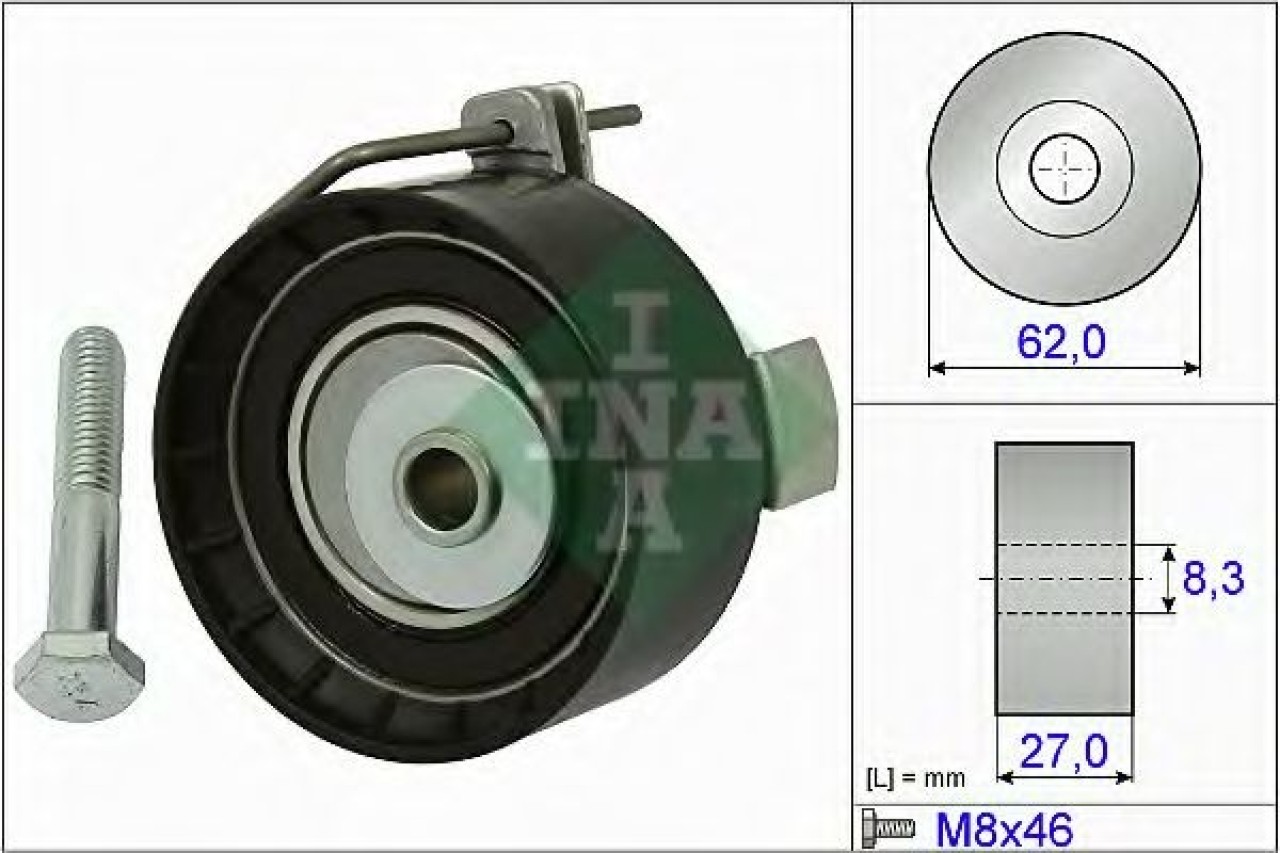 Rola intinzator,curea distributie FORD FOCUS II Cabriolet (2006 - 2016) INA 531 0813 10 piesa NOUA