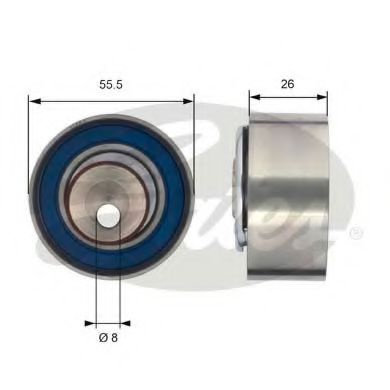 Rola intinzator,curea distributie FORD KA (RU8) (2008 - 2016) GATES T43156 piesa NOUA