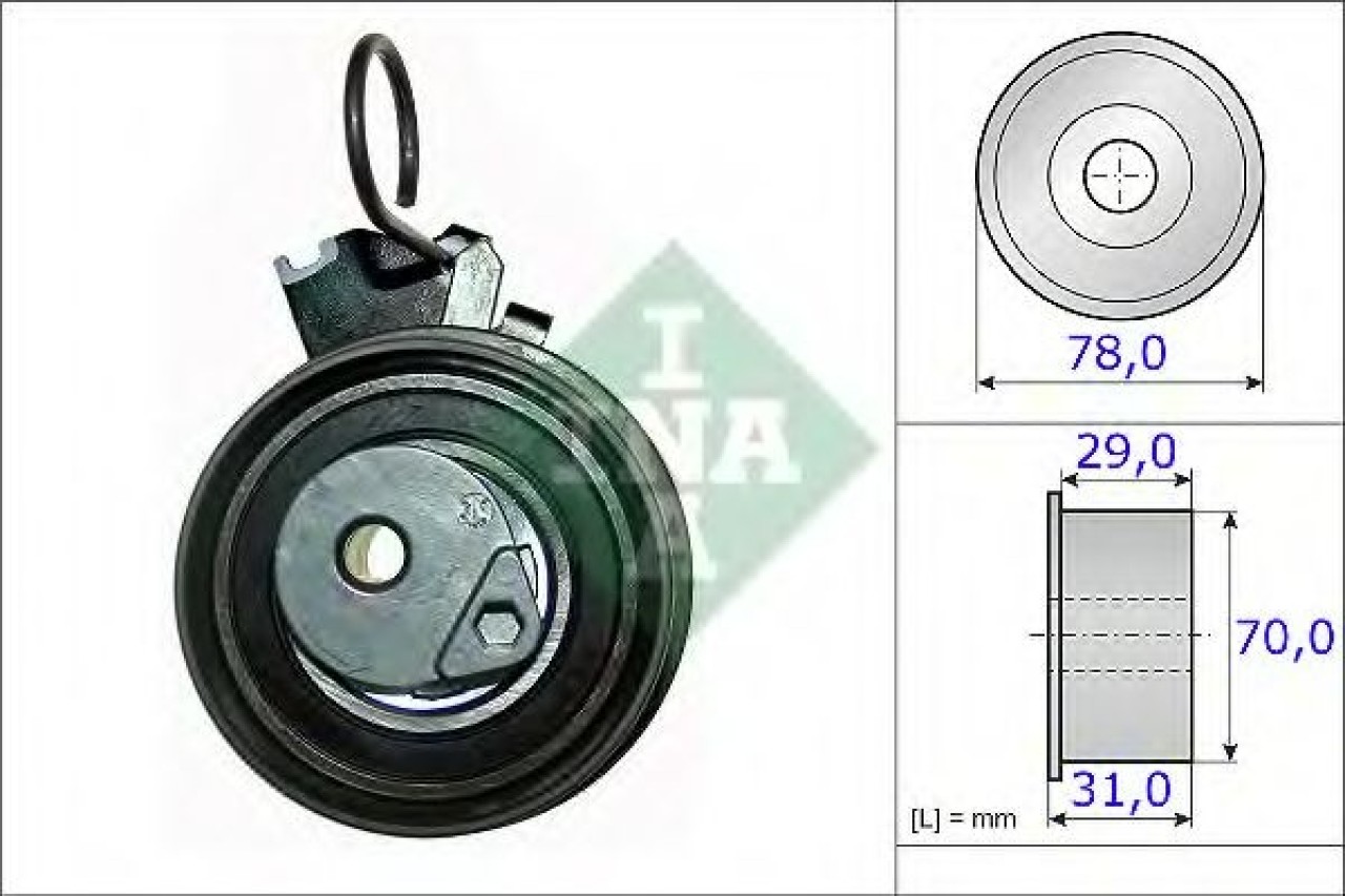 Rola intinzator,curea distributie HYUNDAI i30 (FD) (2007 - 2011) INA 531 0532 10 piesa NOUA