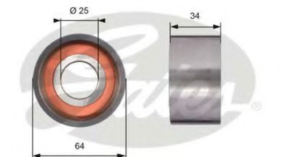 Rola intinzator,curea distributie OPEL MOVANO autobasculanta (H9) (1999 - 2010) GATES T41234 piesa NOUA
