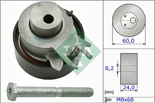 Rola intinzator,curea distributie partea de jos (531031710 INA) AUDI,SEAT,SKODA,VW,VW (SVW)