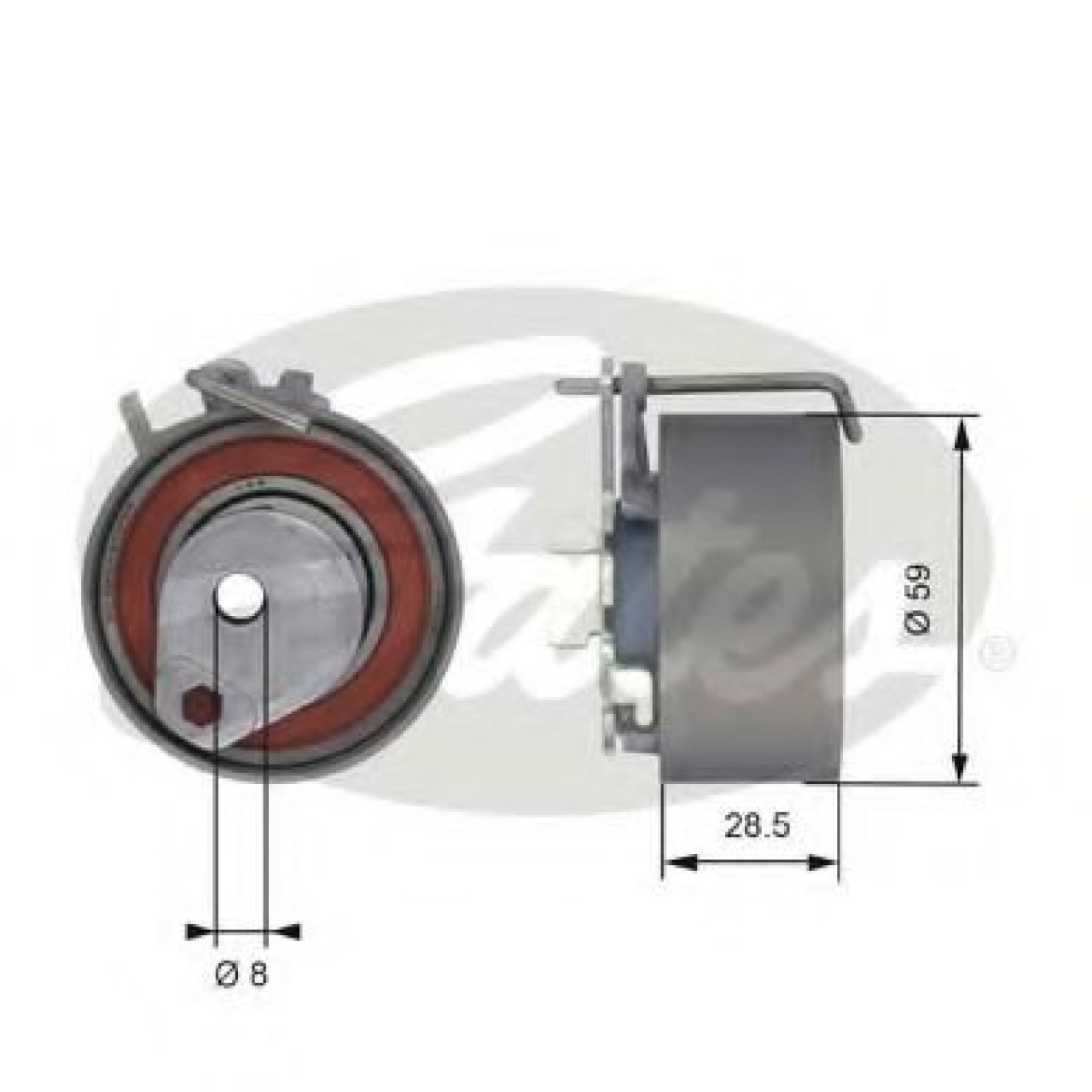 Rola intinzator,curea distributie RENAULT CLIO II (BB0/1/2, CB0/1/2) (1998 - 2005) GATES T43126 piesa NOUA