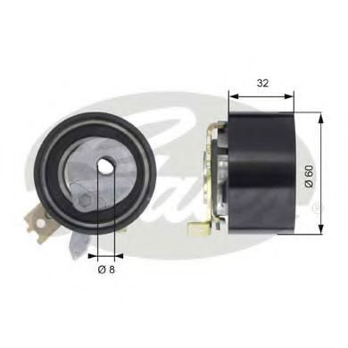 Rola intinzator,curea distributie RENAULT KANGOO Express (FC0/1) (1997 - 2007) GATES T43014 piesa NO...