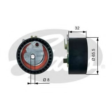 Rola intinzator,curea distributie RENAULT LAGUNA III Grandtour (KT0/1) (2007 - 2016) GATES T43238 pi...