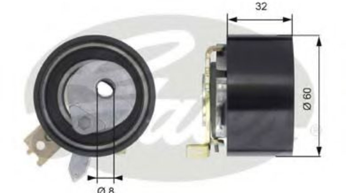 Rola intinzator,curea distributie RENAULT MEGANE III Grandtour (KZ0/1) (2008 - 2016) GATES T43014 piesa NOUA