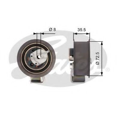 Rola intinzator,curea distributie SEAT AROSA (6H) (1997 - 2004) GATES T43020 piesa NOUA