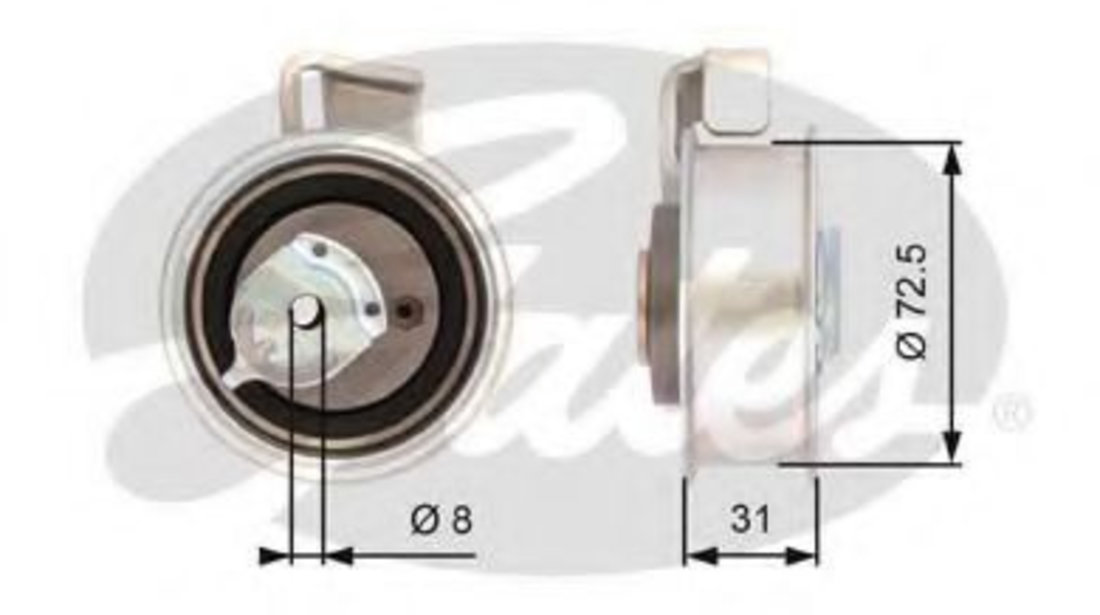 Rola intinzator,curea distributie SEAT IBIZA IV (6L1) (2002 - 2009) GATES T43072 piesa NOUA