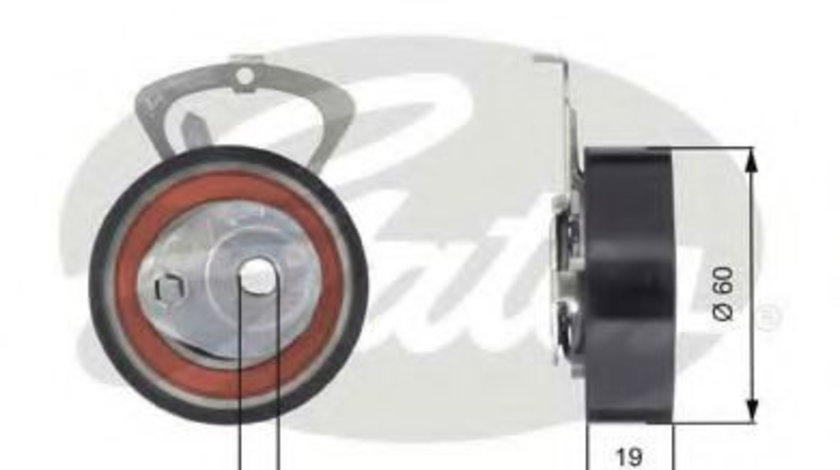 Rola intinzator,curea distributie SKODA OCTAVIA I (1U2) (1996 - 2010) GATES T43140 piesa NOUA