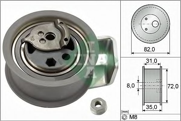 Rola intinzator,curea distributie SKODA SUPERB I (3U4) (2001 - 2008) INA 531 0436 20 piesa NOUA