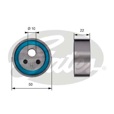 Rola intinzator,curea distributie (T41154 GAT) NISSAN,RENAULT