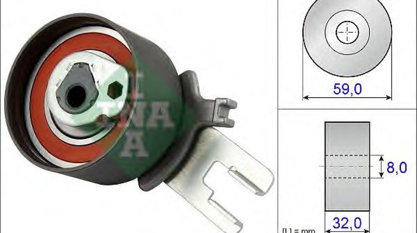 Rola intinzator,curea distributie VOLVO S60 I (2000 - 2010) INA 531 0859 10 piesa NOUA