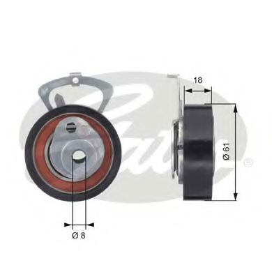 Rola intinzator,curea distributie VW BORA (1J2) (1998 - 2005) GATES T43078 piesa NOUA