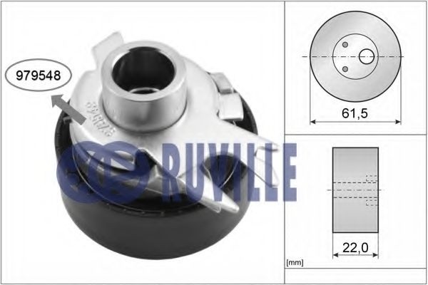 Rola intinzator,curea distributie VW CADDY II Combi (9K9B) (1995 - 2004) RUVILLE 55719 piesa NOUA
